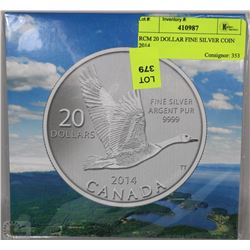 RCM 20 DOLLAR FINE SILVER COIN 2014