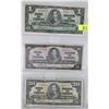 Image 1 : SHEET WITH $1, $10 & $20 CANADIAN BANK NOTES 1937