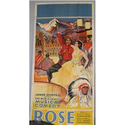 LARGE VINTAGE THEATER POSTER "ROSE MARIE"