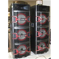 LAX-MAX 16,000 WATT KARAOKE SPEAKER PAIR WITH