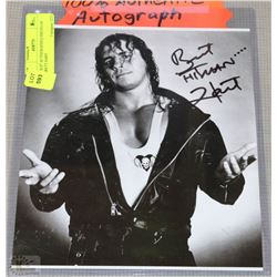 8"X10" AUTOGRAPHED PHOTO OF BRETT HART