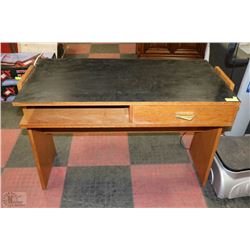 OAK WOODEN DESK 43"X21"X30"H