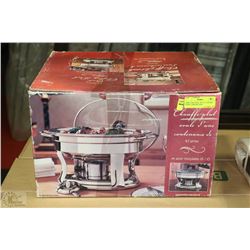 NEW 4.2QT OVAL 18/10 STAINLESS STEEL CHAFING DISH
