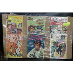 DISPLAY WITH 6 VINTAGE