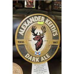 LARGE ALEXANDER KEITH'S BEER SIGN