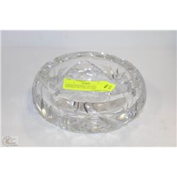 LARGE PINWHEEL CRYSTAL ASHTRAY (6.5" DIA X 2.25H"