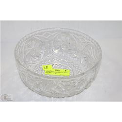 HEAVY PINWHEEL CRYSTAL BOWL - (8.5" DIA X 3.5"H)
