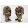Image 1 : A PAIR OF BOY AND GIRL CERAMIC HEADS