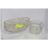 Image 1 : LOT OF 2 CUT GLASS/LEAD CRYSTAL DISHES
