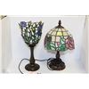 Image 1 : 2 ASSORTED STAIN GLASS STYLE TABLE LAMP AND TEA