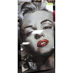 LARGE MARILYN ART PORTRAIT ON WOOD 39" X 19 1/2"