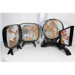 SET OF 4 ASIAN STYLE DECORATIVE PIECES