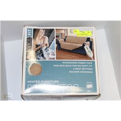NEW 1 PC HEATED FURNITURE PROTECTOR MICROSUEDE