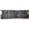 Image 1 : NEW BLAKE BLACK LEATHERETTE RECLINING SOFA