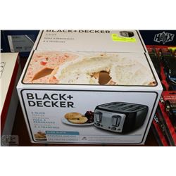 NEW 4 SLICE BLACK AND DECKER WIDE SLOT TOASTER