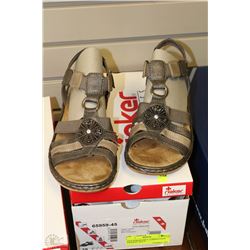 NEW REIKER GREY COMBINATION SANDLES  SIZE 8