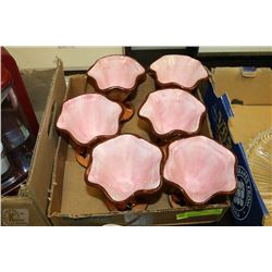 6PC ICE CREAM SUNDAE CUP SET BY STOKES (5.25"H)