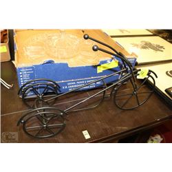 METAL BIKE WINE BOTTLE HOLDER (16" X 9.5")