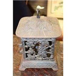 CAST IRON OUTDOOR HANGING CANDLE LANTERN