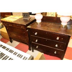 SET OF TWO ANTIQUE TIGER OAK CABINETS