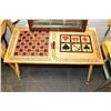 Image 1 : WOODEN TABLE CRIB AND CHESS GAME