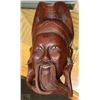 Image 1 : CARVED WOOD ASIAN MASK - BEARDED MAN (9"X5")