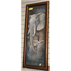 A PICTURE WITH 2 AFRICAN ELEPHANTS 16” X 40”