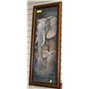 Image 1 : A PICTURE WITH 2 AFRICAN ELEPHANTS 16” X 40”