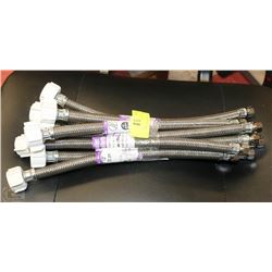 BUNDLE OF 10 BRAIDED STEEL TOILET HOSES
