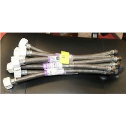 BUNDLE OF 10 BRAIDED STEEL TOILET HOSES