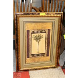 FRAMED PALM TREE PICTURE