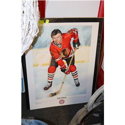 STAN MAKITA HOCKEY PICTURE FRAMED 24"X30"