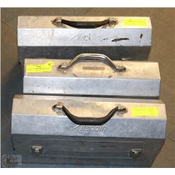 LOT OF 3 ALADDIN METAL LUNCH BOXES