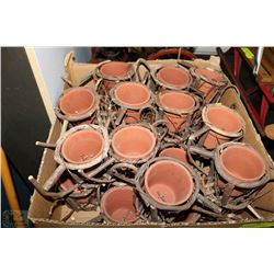 SET OF 22 WOODEN PLANTERS - TEACUP DESIGN