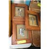 Image 1 : 3 WOOD FRAME AFRICAN MOTIF 3D PICTURES