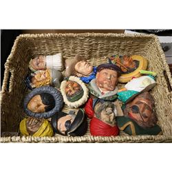 12 COLLECTIBLE CHALK HEADS