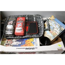 LOT OF DALE EARNHEARDT TIN CAR COLLECTIBLES, NEW