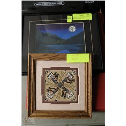 2 NATIVE ART PICTURES (ALVINA BEGAY NAVAHO SAND