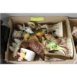 LOT OF 10 VINTAGE BIRD FIGURINES