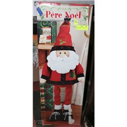 DECORATIVE FELT STANDING SANTA  33" TALL