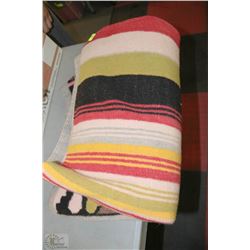 PLAINS CREE BLANKET WOOL HAND WOVEN 70"X72"