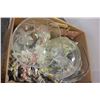 Image 1 : BOX OF GLASS STEMWARE & BOX OF BAKEWARE