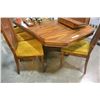 Image 1 : OAK TABLE WITH LEAF AND SIX CHAIRS