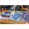 Image 1 : LOT OF METAL SIGNS AND LICENSE PLATES