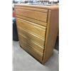 Image 1 : OAK FINISH HIGHBOY DRESSER