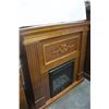 Image 1 : FIRE PLACE MANTLE AND ELECTRIC FIREPLACE INSERT