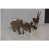 Image 1 : THREE CARVED WOOD ANIMALS