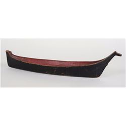 Nuu-chah-nulth Painted Canoe 20 1/2" L. 4" W.  Good Condition