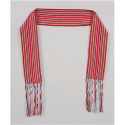 Meti Hand-Loomed Sash From Quebec 66" L. 6" W.  Good Condition