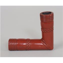 Plains Catlinite Pipe 3 1/4" L. 2 3/4" H.  Good Condition